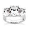 14K White Gold Three Stone Diamond Engagement Ring 0.75ct 3.17mm -H'Hen Sale Store 14k gold three stone diamond engagement ring 075ct p 24651 white 20220426