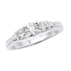 14K Yellow Gold Three Stone Diamond Engagement Ring 1.25ct 3/16 In (5mm) 9 14K Yellow Gold Three Stone Diamond Engagement Ring 1.25ct 3/16 In (5mm) -H'Hen Sale Store 14k gold three stone diamond engagement ring 125ct p 5838 wh