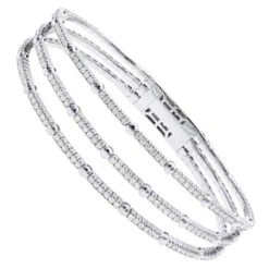 Front Page -H'Hen Sale Store 14k gold unique 3 row flexible diamond bangle bracelet for ladies 15 carat 018338 white