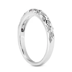 Thin 14K White Gold Unique Diamond Engagement Band 0.13ct -H'Hen Sale Store 14k gold unique diamond engagement band 013ct p 23828 back white 20220426