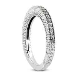 Ultra Thin 14K White Gold Unique Diamond Engagement Band 0.21ct -H'Hen Sale Store 14k gold unique diamond engagement band 021ct p 23601 back white 20220426
