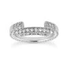 Thin 14K White Gold Unique Diamond Engagement Band 0.21ct 2.6mm -H'Hen Sale Store 14k gold unique diamond engagement band 021ct p 23618 white 20220426