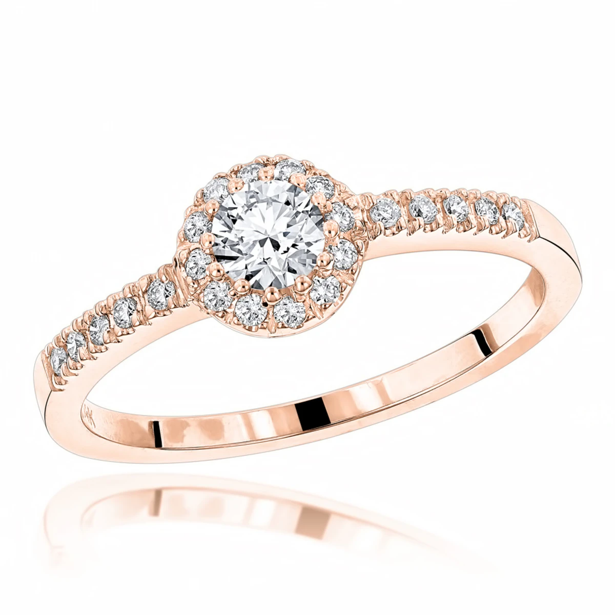 14K White Gold Unique Diamond Engagement Ring 5 14K White Gold Unique Diamond Engagement Ring - Image 3