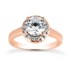 14K White Gold Unique Diamond Engagement Ring 0.62ct 2.20mm -H'Hen Sale Store 14k gold unique diamond engagement ring 062ct p 23917 rose 20220426