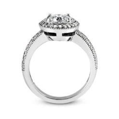 14K White Gold Unique Diamond Engagement Ring 0.76ct 3.3mm -H'Hen Sale Store 14k gold unique diamond engagement ring 076ct p 23889 additional white