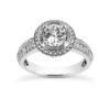 14K White Gold Unique Diamond Engagement Ring 0.76ct 3.3mm -H'Hen Sale Store 14k gold unique diamond engagement ring 076ct p 23889 white 20220426