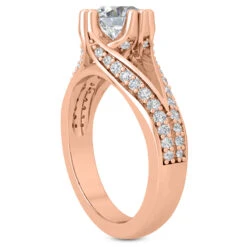 14K White Gold Unique Diamond Engagement Ring 0.80ct -H'Hen Sale Store 14k gold unique diamond engagement ring 080ct p 24048 back rose 20220426