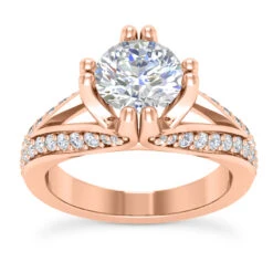 14K White Gold Unique Diamond Engagement Ring 0.80ct -H'Hen Sale Store 14k gold unique diamond engagement ring 080ct p 24048 rose 20220426