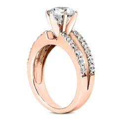 14K White Gold Unique Diamond Engagement Ring 0.90ct 10.2mm -H'Hen Sale Store 14k gold unique diamond engagement ring 090ct p 24064 back rose 20220426