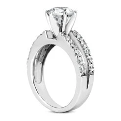 14K White Gold Unique Diamond Engagement Ring 0.90ct 10.2mm -H'Hen Sale Store 14k gold unique diamond engagement ring 090ct p 24064 back white 20220426