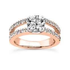 14K White Gold Unique Diamond Engagement Ring 0.90ct 10.2mm -H'Hen Sale Store 14k gold unique diamond engagement ring 090ct p 24064 rose 20220426