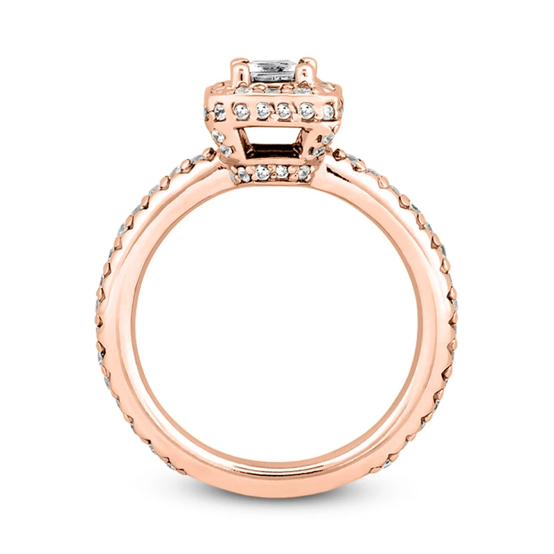 14K White Gold Diamond Engagement Ring 1.01ct 2.8mm 9 14K White Gold Diamond Engagement Ring 1.01ct 2.8mm - Image 7