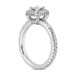 14K White Gold Diamond Engagement Ring 1.01ct 2.8mm 14 14K White Gold Diamond Engagement Ring 1.01ct 2.8mm -H'Hen Sale Store 14k gold unique diamond engagement ring 101ct p 24034 back white 20220426