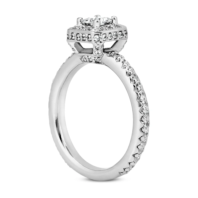 14K White Gold Diamond Engagement Ring 1.01ct 2.8mm 6 14K White Gold Diamond Engagement Ring 1.01ct 2.8mm - Image 4