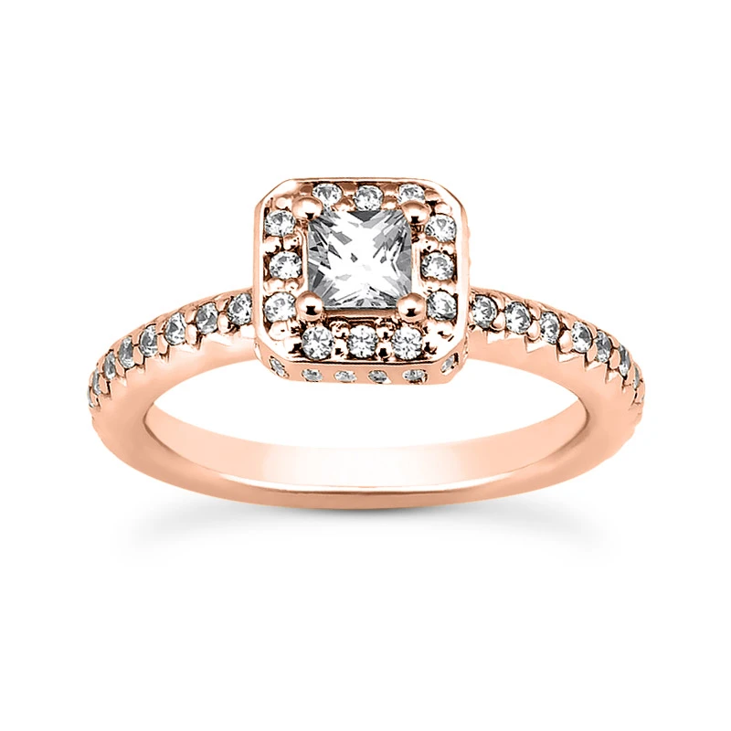 14K White Gold Diamond Engagement Ring 1.01ct 2.8mm 5 14K White Gold Diamond Engagement Ring 1.01ct 2.8mm - Image 3