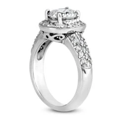 14K White Gold Unique Diamond Engagement Ring 1.07ct 10.20mm -H'Hen Sale Store 14k gold unique diamond engagement ring 107ct p 23818 back white 20220426
