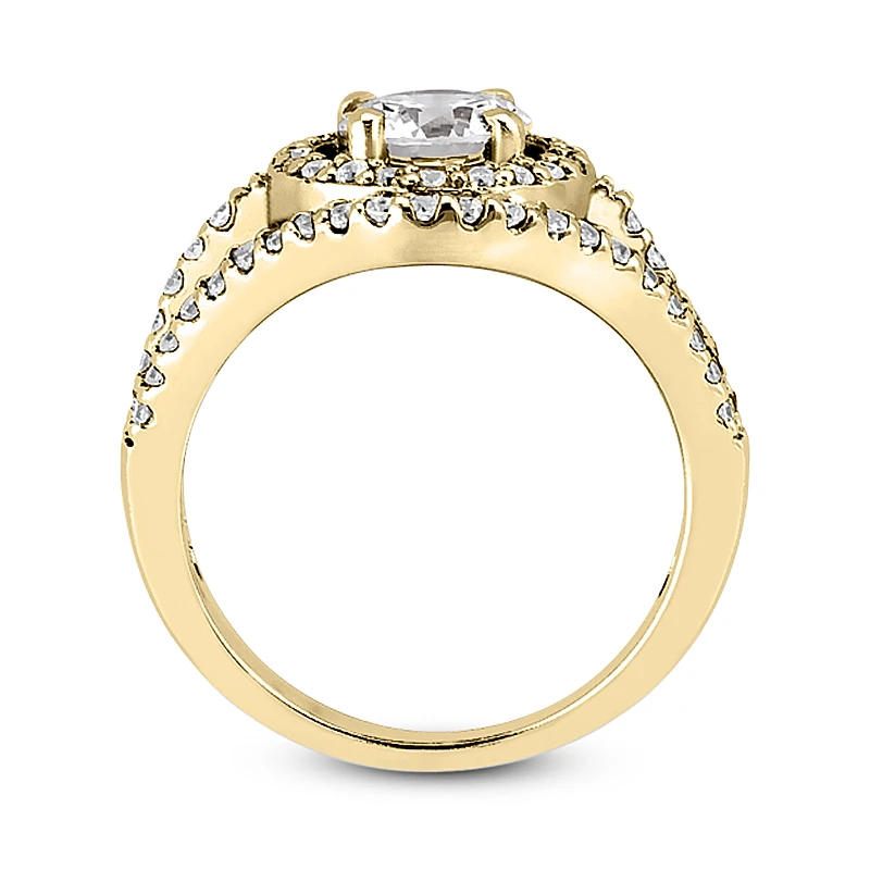 14K White Gold Unique Diamond Engagement Ring 1.20ct 4.7mm 10 14K White Gold Unique Diamond Engagement Ring 1.20ct 4.7mm - Image 8