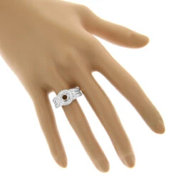 14K White Gold Unique Diamond Engagement Ring Setting 1.25ct -H'Hen Sale Store 14k gold unique diamond engagement ring setting 125ct p 229 bodwh