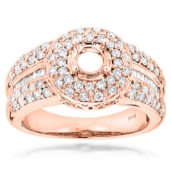 14K White Gold Unique Diamond Engagement Ring Setting 1.25ct -H'Hen Sale Store 14k gold unique diamond engagement ring setting 125ct p 229 ro