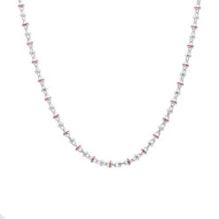 Unique 14K Yellow Gold Men's Gemstone Chain Necklace With Red Rubies 5.3Ct -H'Hen Sale Store 14k gold unique mens gemstone chain necklace with rubies 53ct 100589 wh 20211205