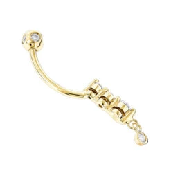 14K Yellow Gold Upscale Quality 0.41ct Diamond Belly Ring 10 14K Yellow Gold Upscale Quality 0.41ct Diamond Belly Ring -H'Hen Sale Store 14k gold upscale quality body jewelry piece 041ct p 5870 backye