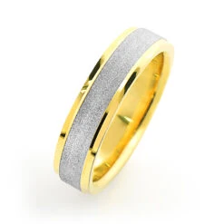 14K Yellow Gold Urbane Wedding Band For Men 5mm -H'Hen Sale Store 14k gold urbane wedding band for men 5mm 2