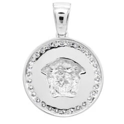 14K Yellow Gold Vintage Versace Style Diamond Pendant Medusa Medallion 2ct -H'Hen Sale Store 14k gold vintage versace style diamond pendant medusa medallion 238ct backwh