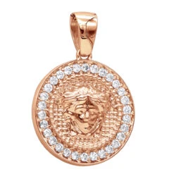 14K Yellow Gold Vintage Versace Style Diamond Pendant Medusa Medallion 2ct -H'Hen Sale Store 14k gold vintage versace style diamond pendant medusa medallion 238ct ro