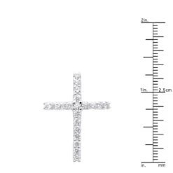 14K White Gold VS Diamond Cross Pendant For Men & Women 1.6Ct -H'Hen Sale Store 14k gold vs diamond cross pendant for men women 16ct 000798 rulerwh