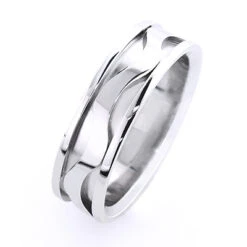 14K White Gold Wave Wedding Band For Men 7 14K White Gold Wave Wedding Band For Men -H'Hen Sale Store 14k gold wave wedding band for men 2