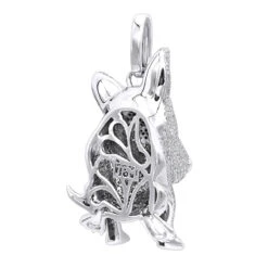 14K White Gold White Black Diamond Mini Bull Terrier Dog Pendant 3.85ct 11 14K White Gold White Black Diamond Mini Bull Terrier Dog Pendant 3.85ct -H'Hen Sale Store 14k gold white black diamond mini bull terrier dog pendant 385ct backwh