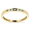 Ultra Thin 14K Yellow Gold White Blue Diamond Stackable Ring For Women 1 Ultra Thin 14K Yellow Gold White Blue Diamond Stackable Ring For Women -H'Hen Sale Store 14k gold white blue diamond band 012ct p 7178 ye