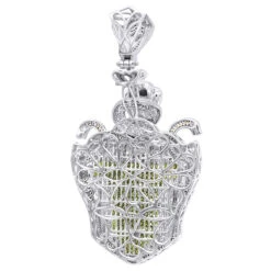 14K Gold White Blue Green Yellow Diamond Sword & Snakes Men's Pendant 18ct 11 14K Gold White Blue Green Yellow Diamond Sword & Snakes Men's Pendant 18ct -H'Hen Sale Store 14k gold white blue green yellow diamond sword snakes mens pendant 18ct backwh