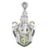 14K Gold White Blue Green Yellow Diamond Sword & Snakes Men's Pendant 18ct 1 14K Gold White Blue Green Yellow Diamond Sword & Snakes Men's Pendant 18ct -H'Hen Sale Store 14k gold white blue green yellow diamond sword snakes mens pendant 18ct mainwh