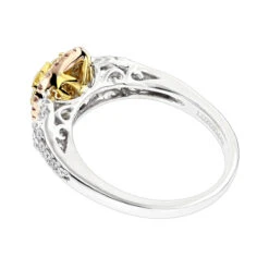 14K White Gold White Pink Yellow Diamond Engagement Ring For Women Pear Shape 11 14K White Gold White Pink Yellow Diamond Engagement Ring For Women Pear Shape -H'Hen Sale Store 14k gold white pink yellow diamond engagement ring for women pear shape backwh
