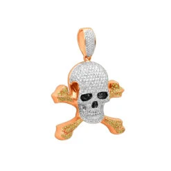 14K White Gold White Yellow Diamond Skull Pendant 10.62ct 10 14K White Gold White Yellow Diamond Skull Pendant 10.62ct -H'Hen Sale Store 14k gold white yellow diamond skull pendant 1062ct p 219 ro 20211114