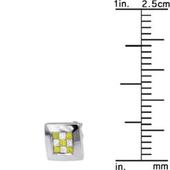 Unique 14K White Gold White Yellow Princess Cut Diamond Earrings Studs .5 11 Unique 14K White Gold White Yellow Princess Cut Diamond Earrings Studs .5 -H'Hen Sale Store 14k gold white yellow princess cut diamond earrings 47 p 6310 ruler white