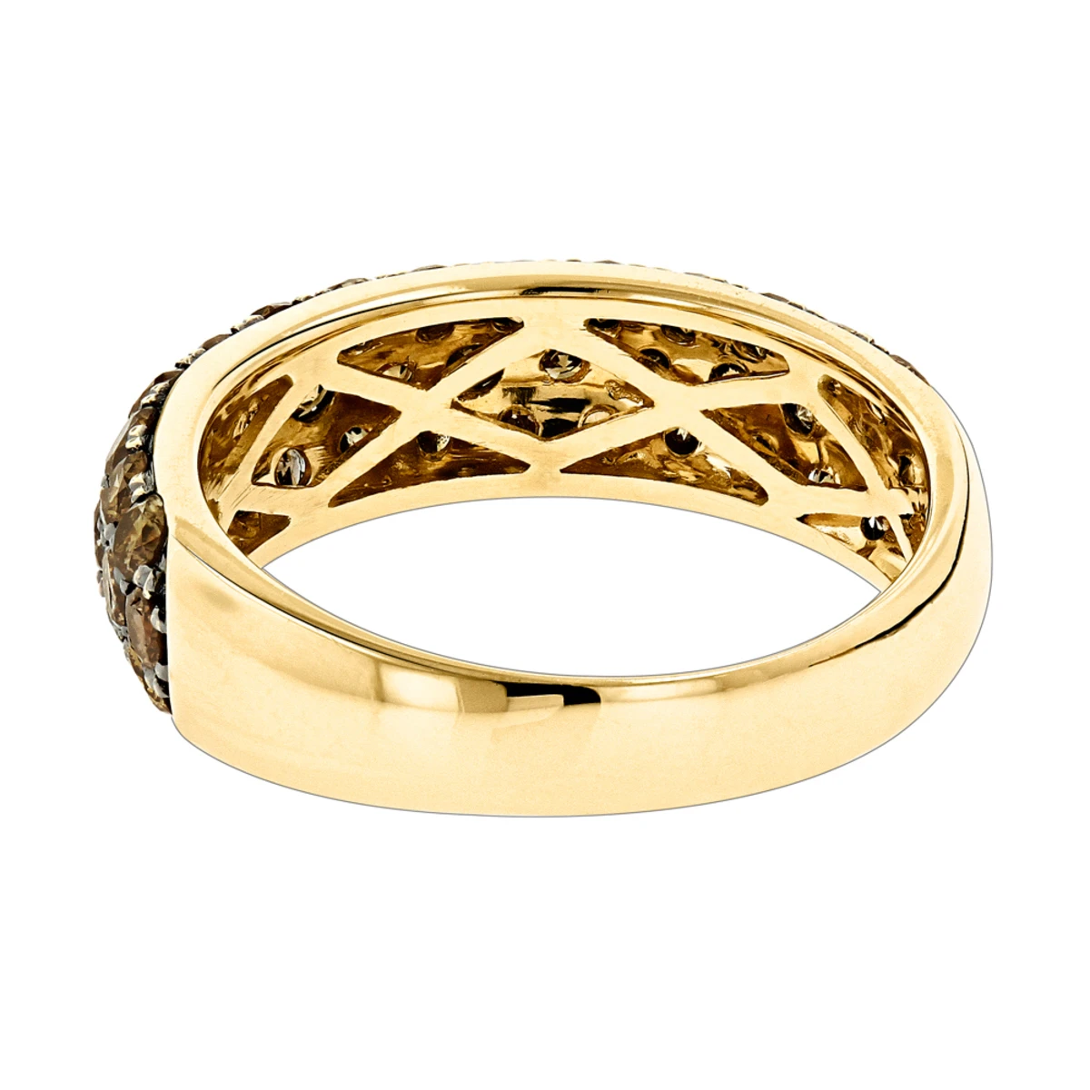 14K Yellow Gold Women's Champagne Diamond Ring 2.1ct 6 14K Yellow Gold Women's Champagne Diamond Ring 2.1ct - Image 4