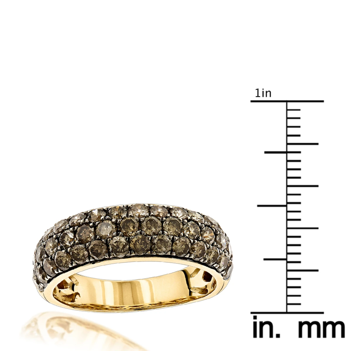 14K Yellow Gold Women's Champagne Diamond Ring 2.1ct 9 14K Yellow Gold Women's Champagne Diamond Ring 2.1ct - Image 7