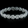 14K White Gold Women's Diamond Bracelet 2.49ct -H'Hen Sale Store 14k gold womens diamond bracelet 249ct p 5719