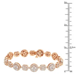 14K White Gold Women's Diamond Bracelet 6 Carat Pave Diamonds By Luxurman -H'Hen Sale Store 14k gold womens diamond bracelet 6 carat pave diamonds by luxurman rulerro