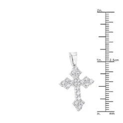 14K White Gold Women's Diamond Cross Pendant 2.12ct 12 14K White Gold Women's Diamond Cross Pendant 2.12ct -H'Hen Sale Store 14k gold womens diamond cross pendant 212ct p 6572 rulerwh