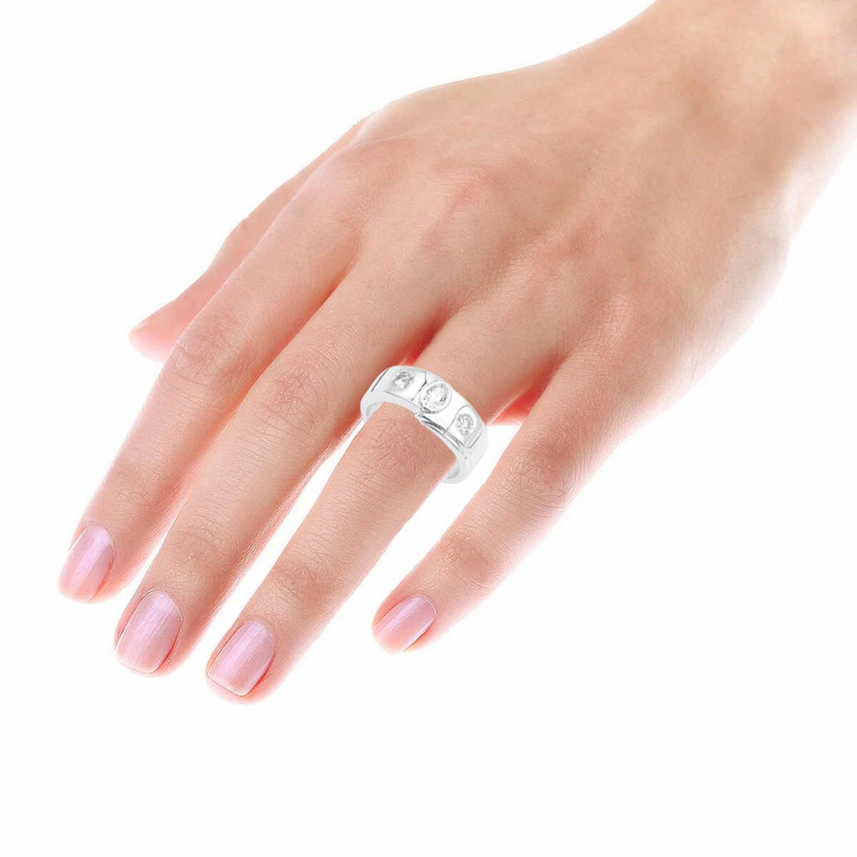 14K White Gold Women's Diamond Ring 0.55ct 7 14K White Gold Women's Diamond Ring 0.55ct - Image 5