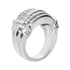 14K White Gold Women's Diamond Ring 2.84ct 8 14K White Gold Women's Diamond Ring 2.84ct -H'Hen Sale Store 14k gold womens diamond ring 284ct p 29280 back white