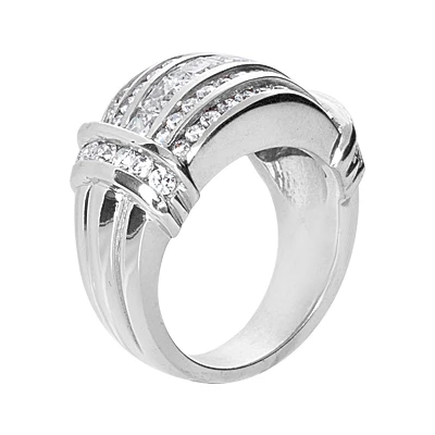 14K White Gold Women's Diamond Ring 2.84ct 5 14K White Gold Women's Diamond Ring 2.84ct - Image 3