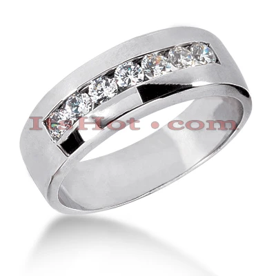 14K White Gold Diamond Wedding Band 0.63ct For Women 3 14K White Gold Diamond Wedding Band 0.63ct For Women