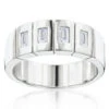 14K White Gold Women's Diamond Wedding Band 0.80ct