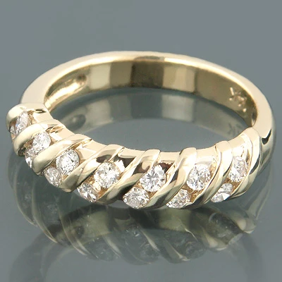 14K White Gold Women's Round Diamond Band 0.34ct 3 14K White Gold Women's Round Diamond Band 0.34ct