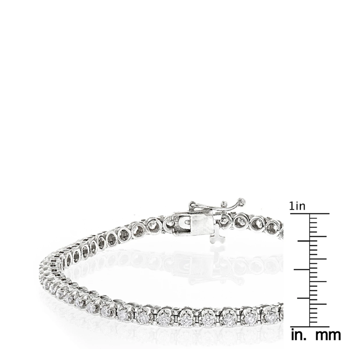 14K White Gold Women's Round Diamond Tennis Bracelet 1.80ct 8 14K White Gold Women's Round Diamond Tennis Bracelet 1.80ct - Image 6