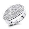 14K White Gold Women's Round Pave Diamond Ring 1ct -H'Hen Sale Store 14k gold womens round pave diamond ring 130ct p 232 wh